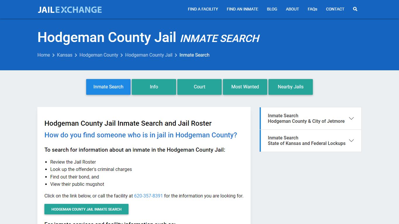 Inmate Search: Roster & Mugshots - Hodgeman County Jail, KS