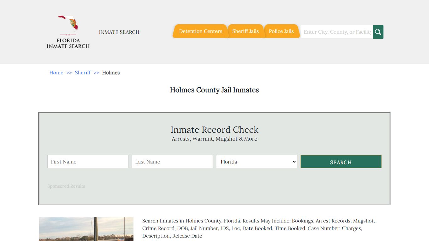 Holmes County Jail Inmates | Florida Inmate Search