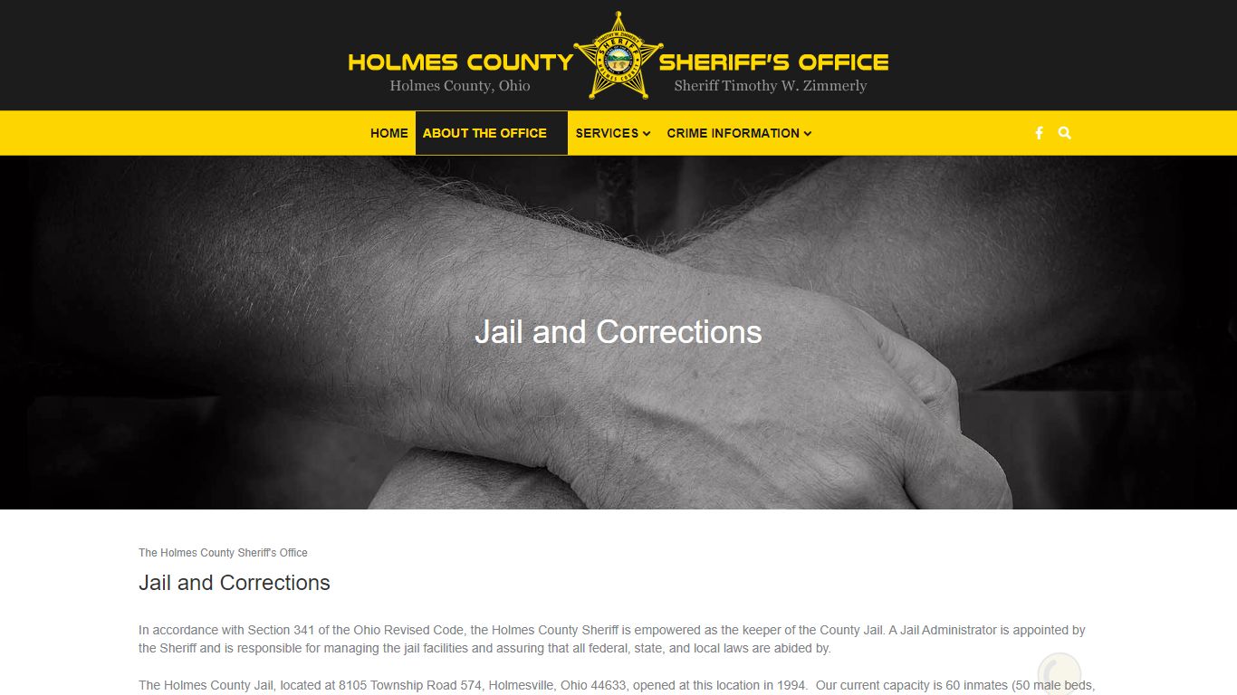 Jail and Corrections – Holmes County Sheriff's Office