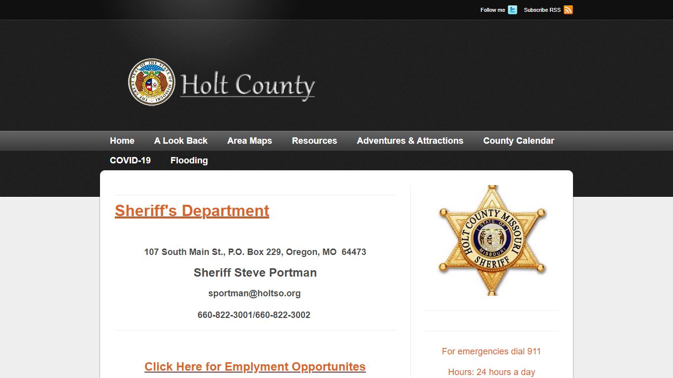 Holt County :: Sheriff's Department - Holt County, Missouri