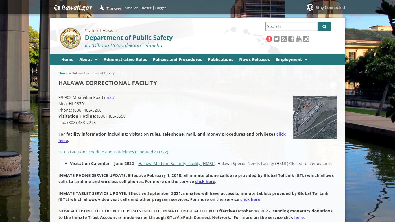 Department of Public Safety | Halawa Correctional Facility