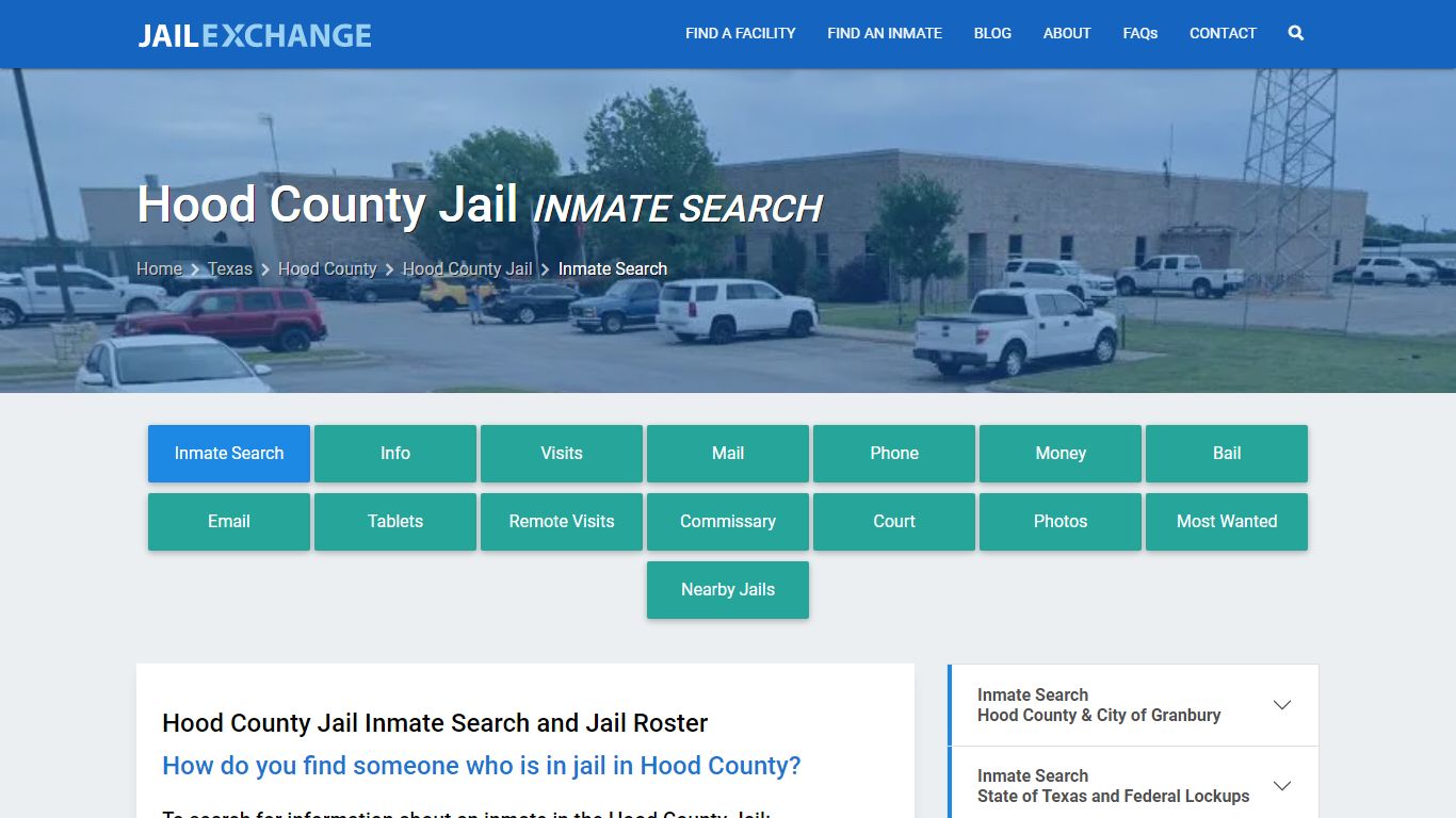Inmate Search: Roster & Mugshots - Hood County Jail, TX
