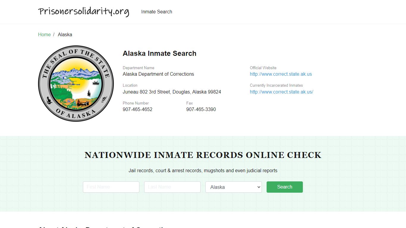 Alaska Inmate Search – Alaska Department of Corrections Offender Lookup