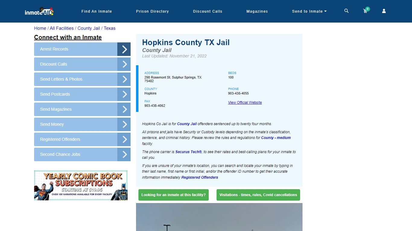 Hopkins County TX Jail - Inmate Locator - Sulphur Springs, TX