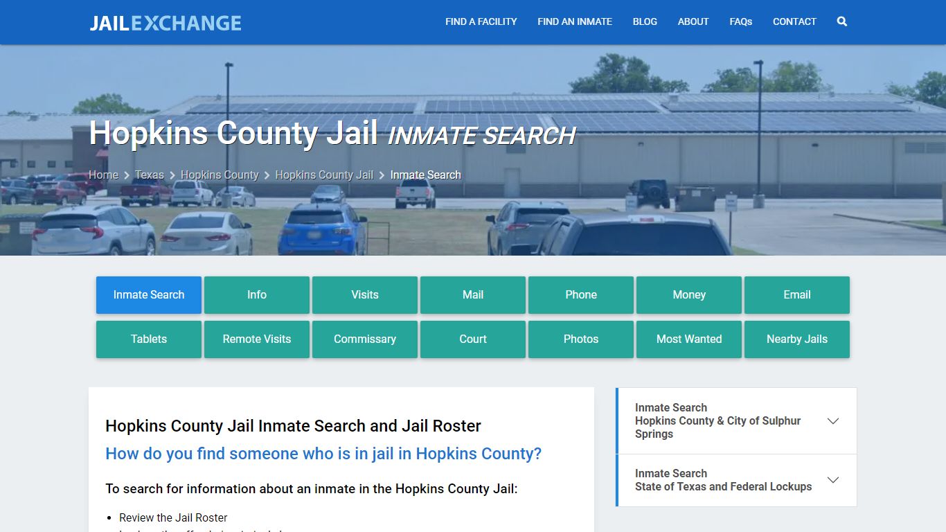 Inmate Search: Roster & Mugshots - Hopkins County Jail, TX