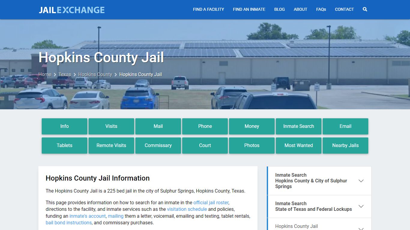 Hopkins County Jail, TX Inmate Search, Information
