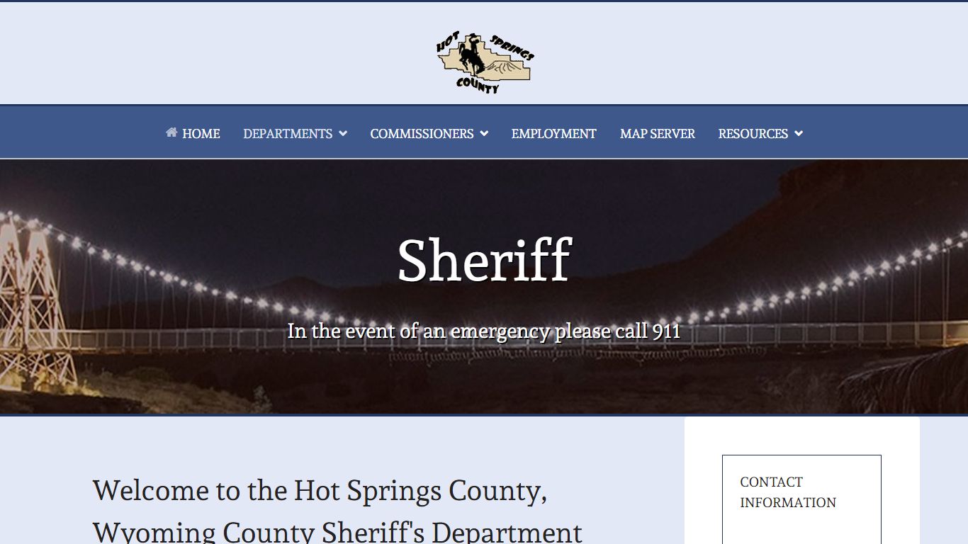 Sheriff - Hot Springs County Wyoming
