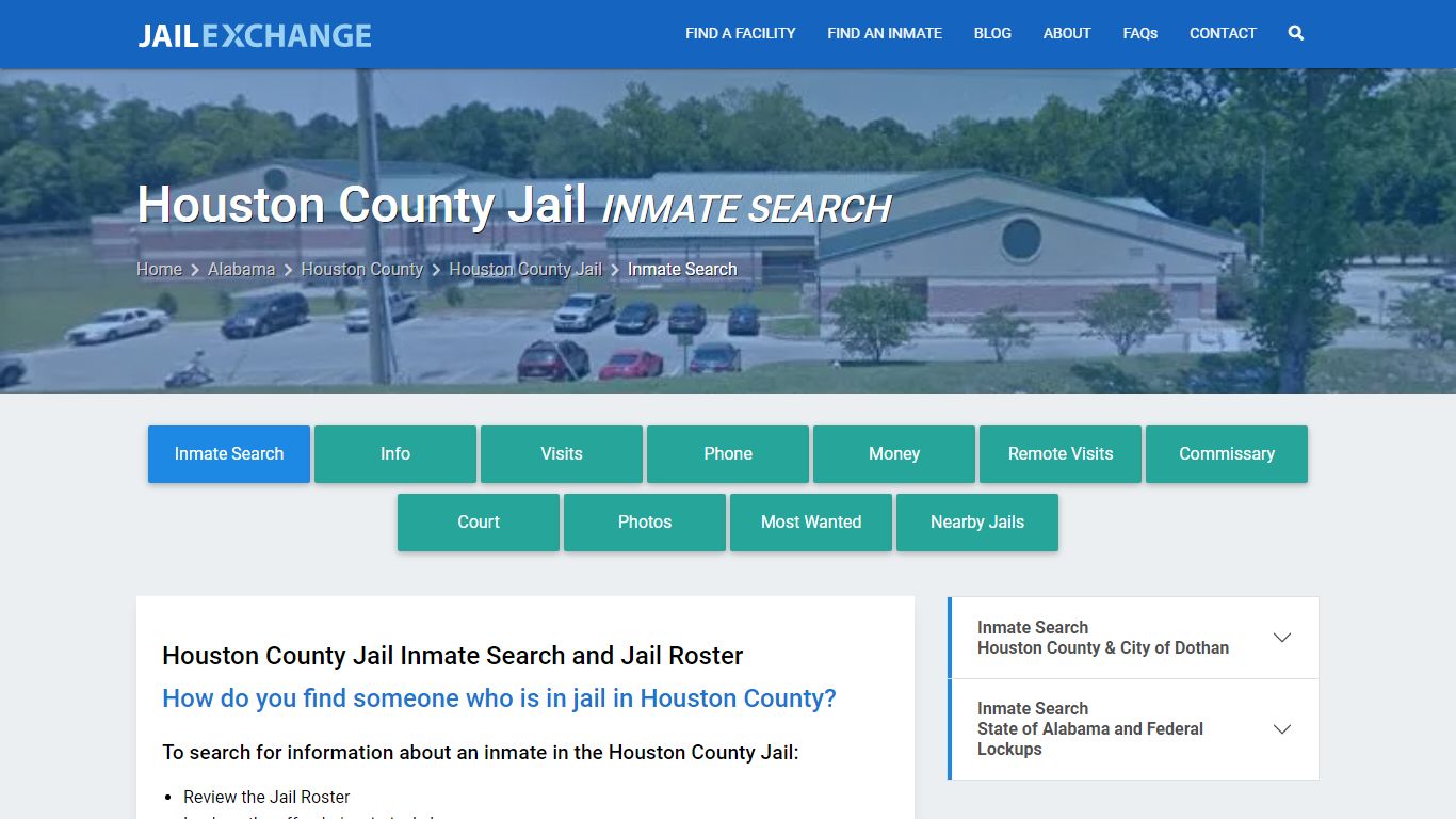 Inmate Search: Roster & Mugshots - Houston County Jail, AL
