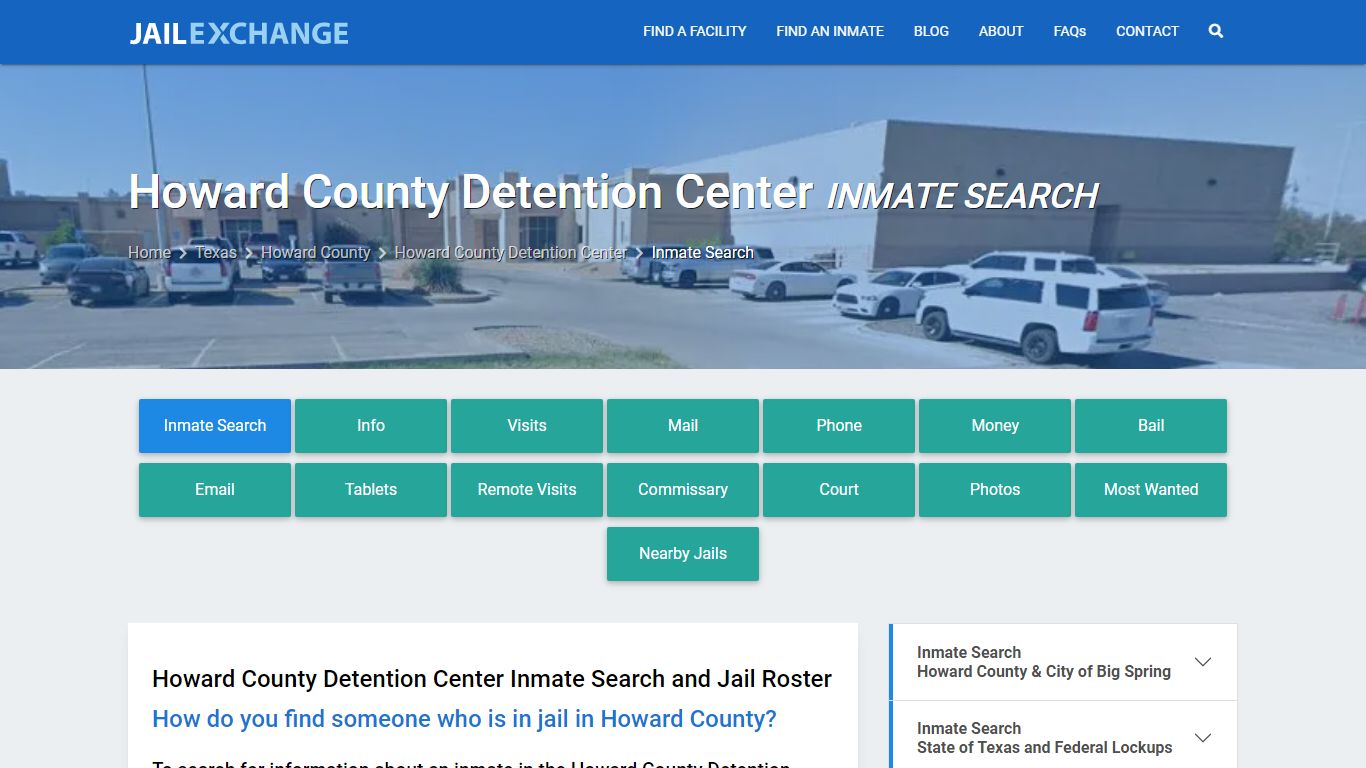 Howard County Detention Center Inmate Search - Jail Exchange