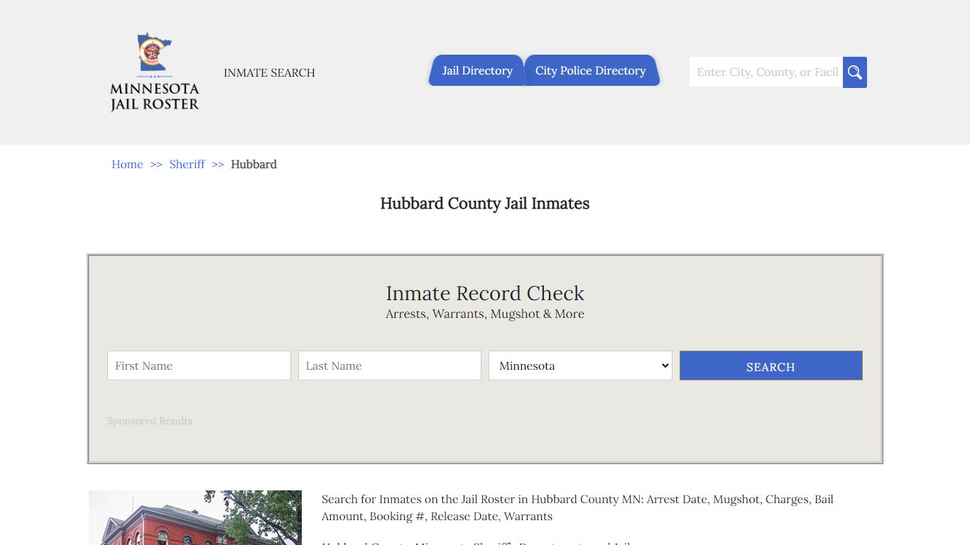 Hubbard County Jail Inmates | Jail Roster Search - Minnesota Jail Roster