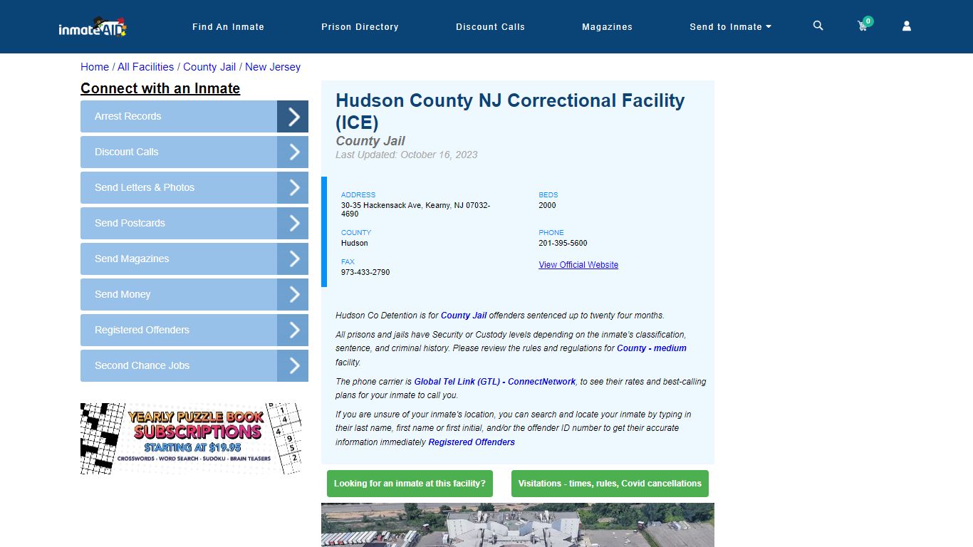 Hudson County NJ Correctional Facility (ICE) - Inmate Locator - Kearny, NJ