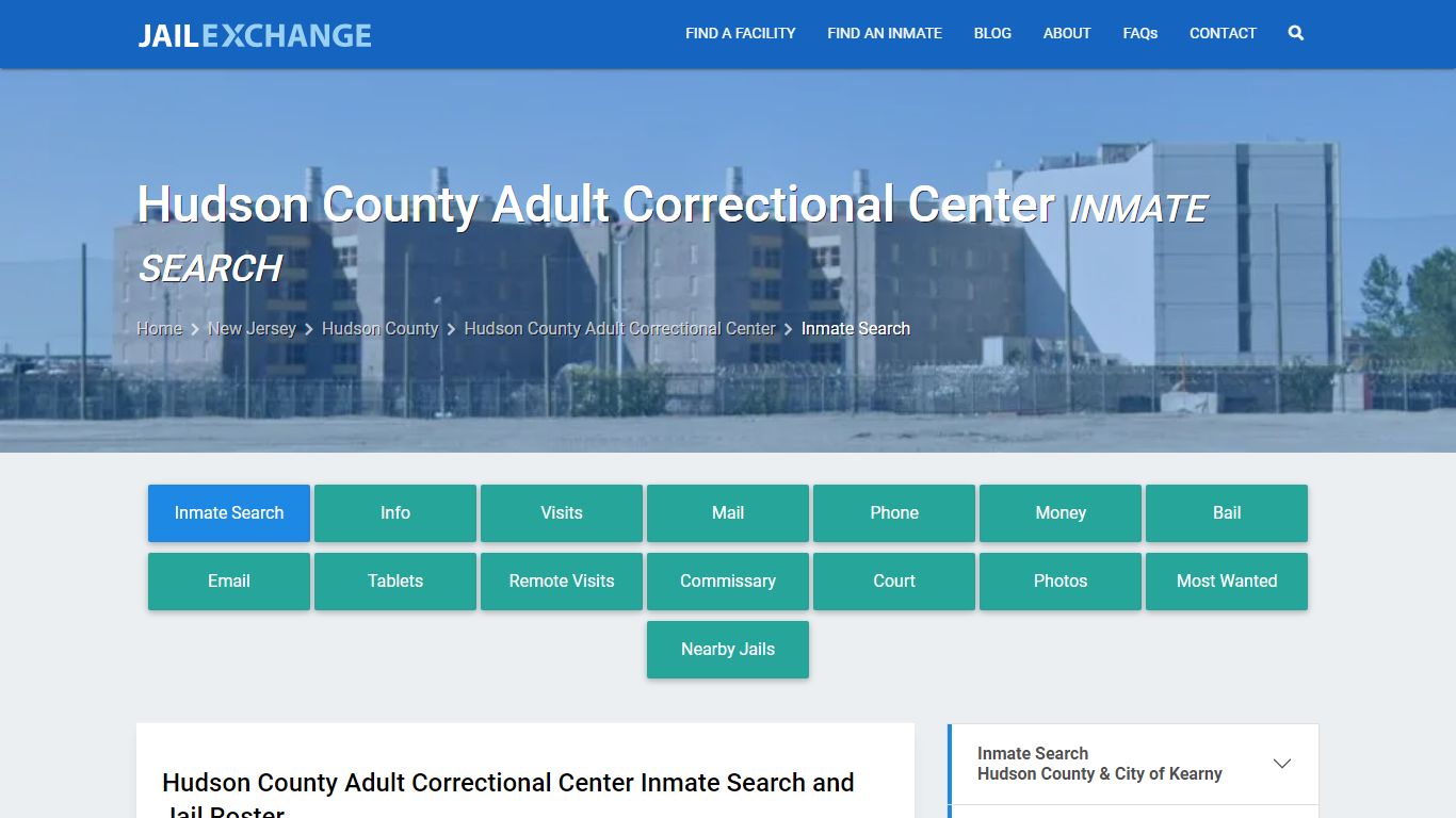 Hudson County Adult Correctional Center Inmate Search - Jail Exchange