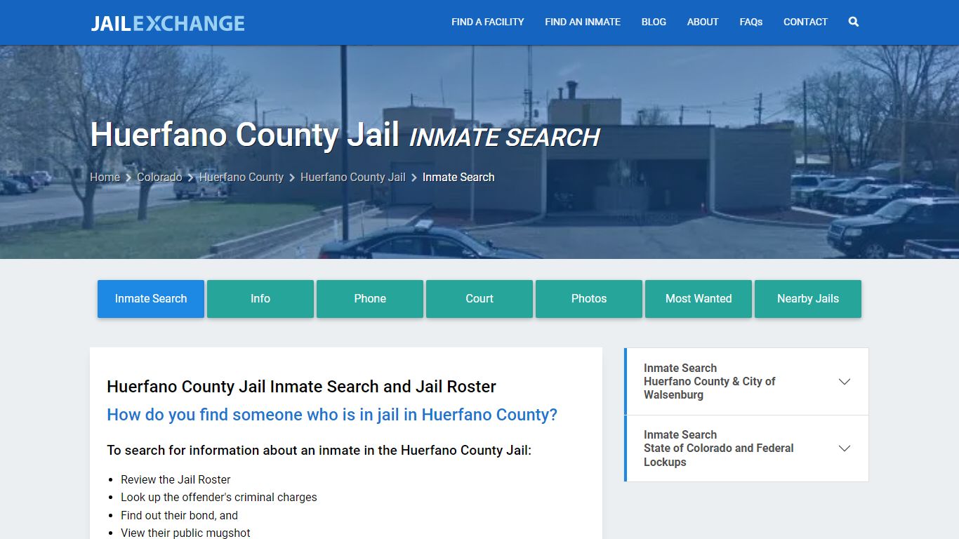 Huerfano County Jail Inmate Search - Jail Exchange