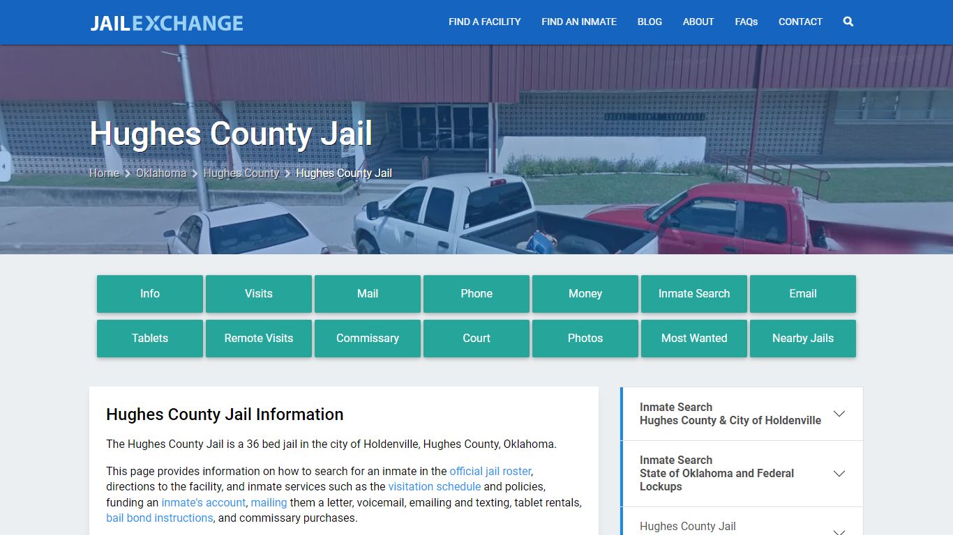 Hughes County Jail, OK Inmate Search, Information