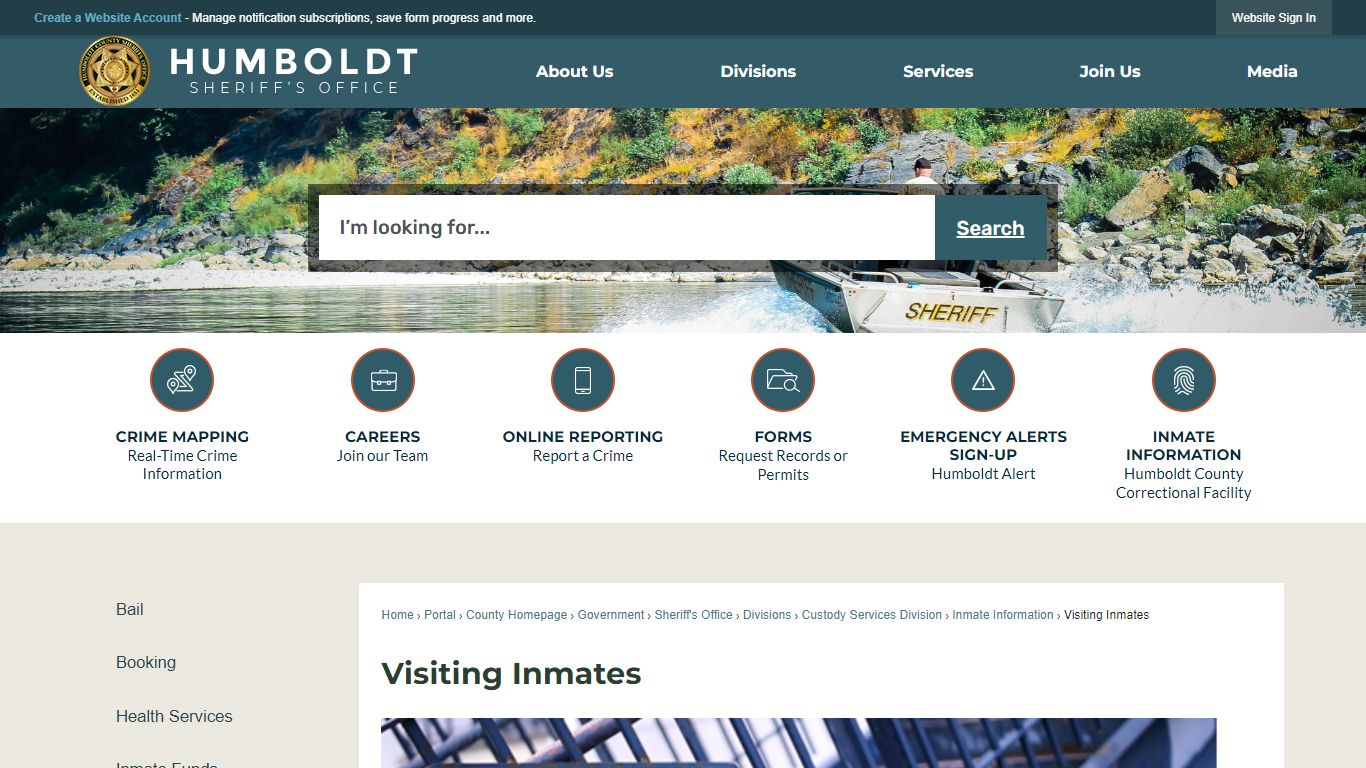 Visiting Inmates | Humboldt County, CA - Official Website