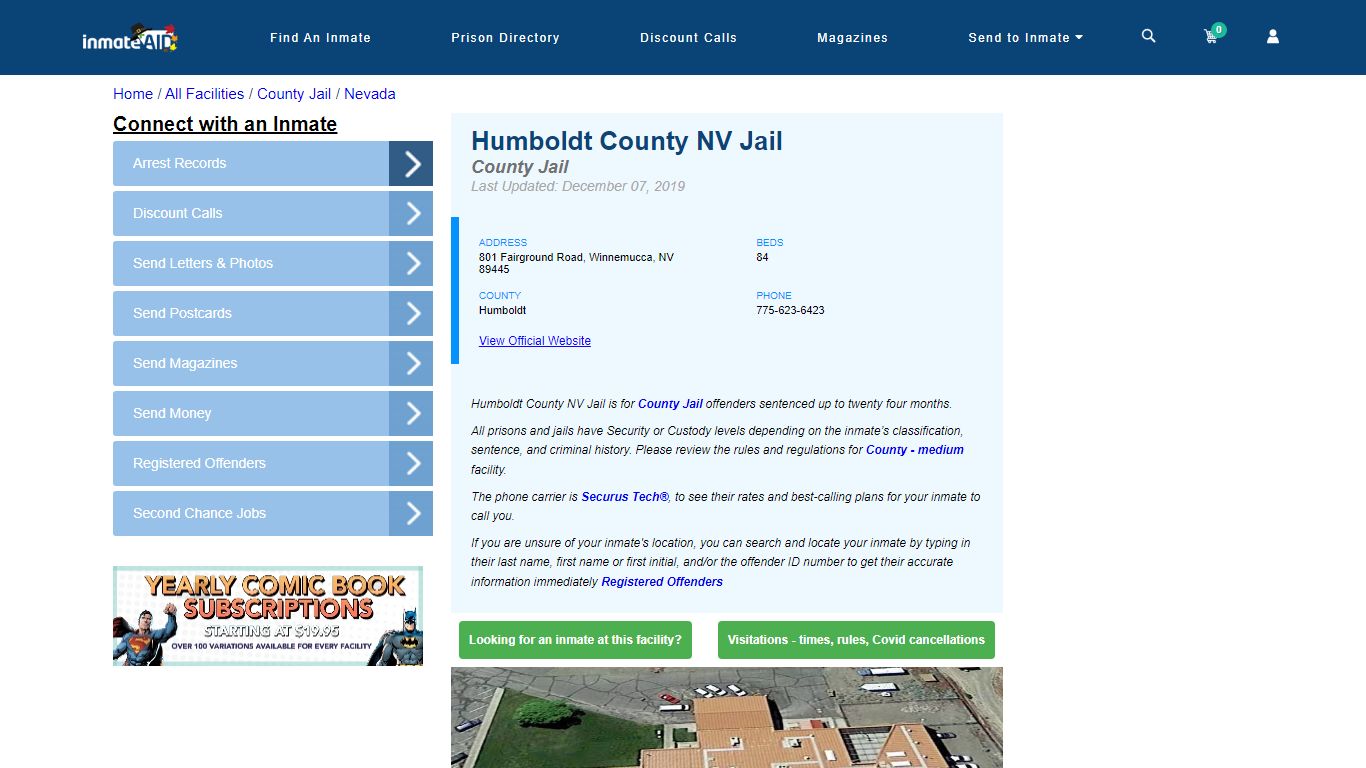 Humboldt County NV Jail - Inmate Locator - Winnemucca, NV