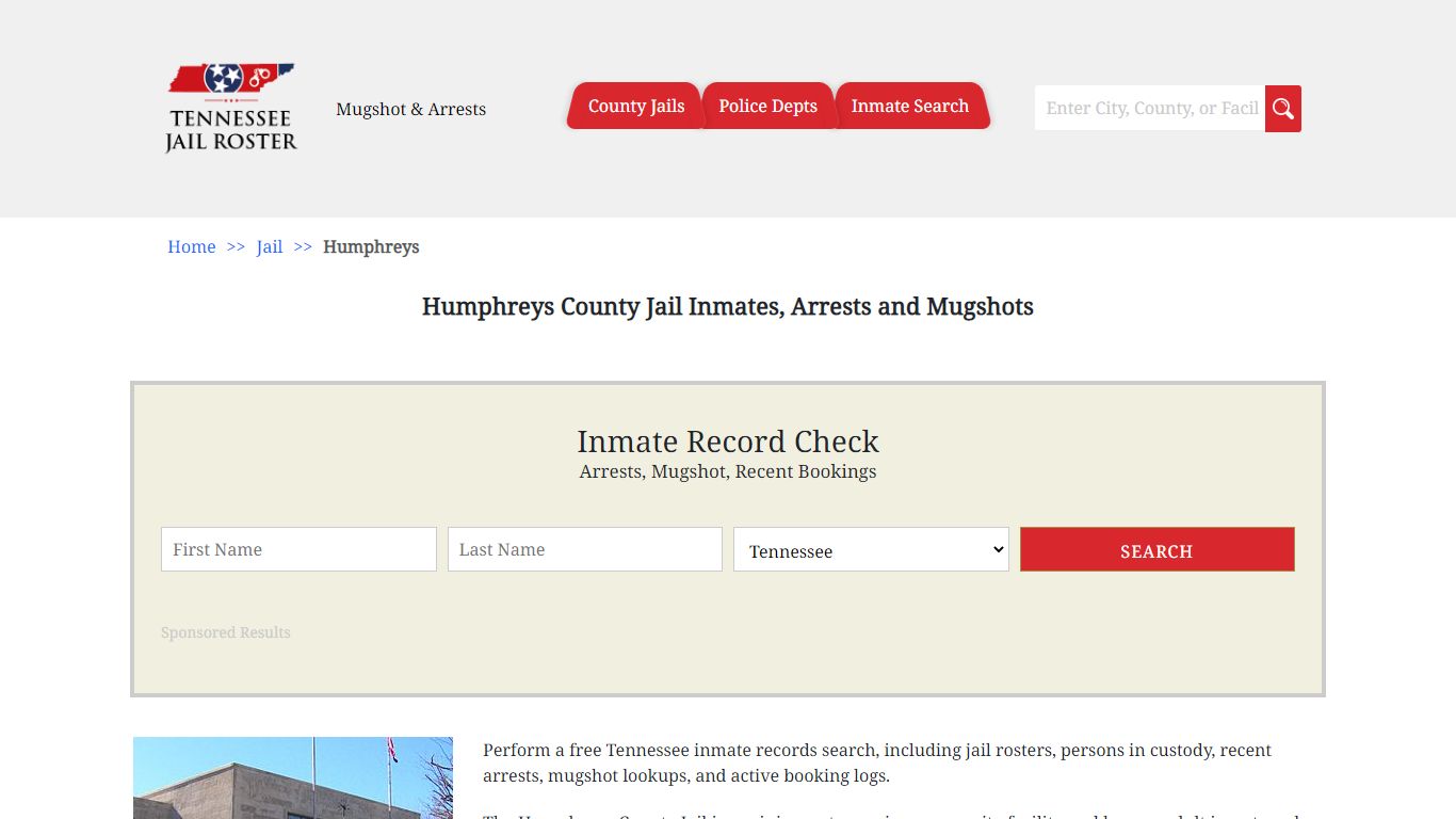 Humphreys County Jail Inmates, Arrests and Mugshots