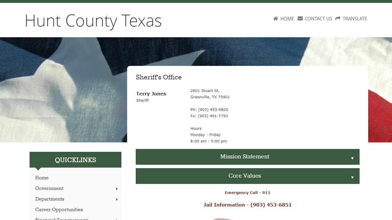 Welcome to Hunt County, Texas | Sheriff's Office