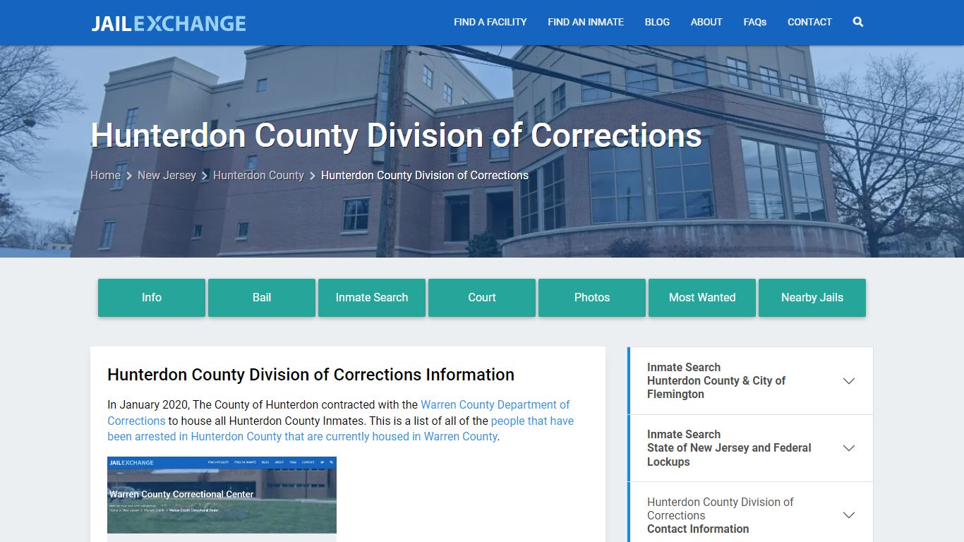 Hunterdon County Division of Corrections - Jail Exchange