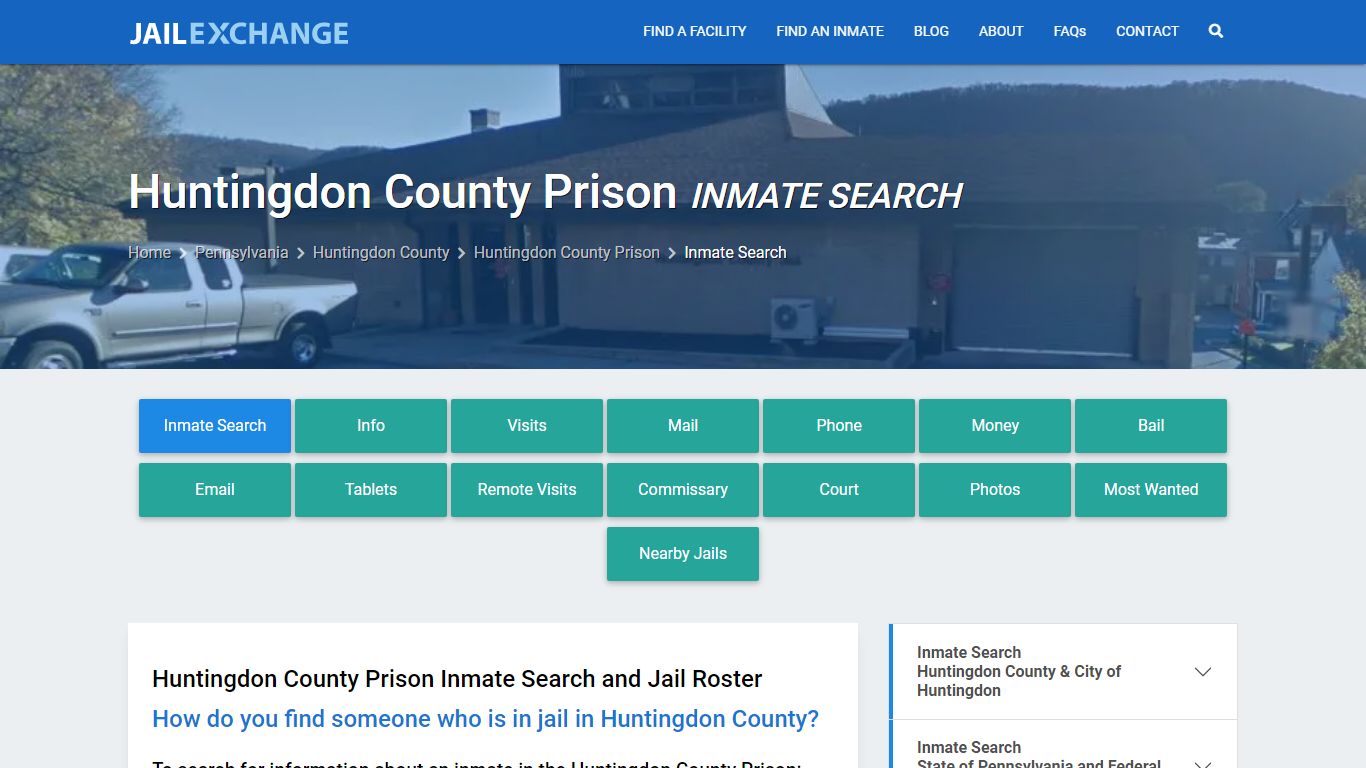 Huntingdon County Prison Inmate Search - Jail Exchange