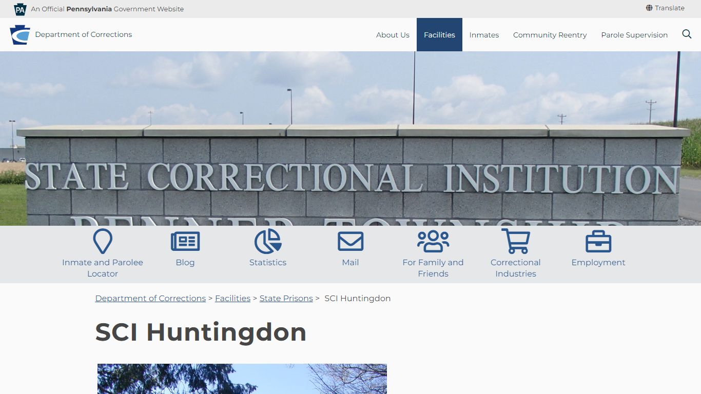 SCI Huntingdon - Pennsylvania Department of Corrections