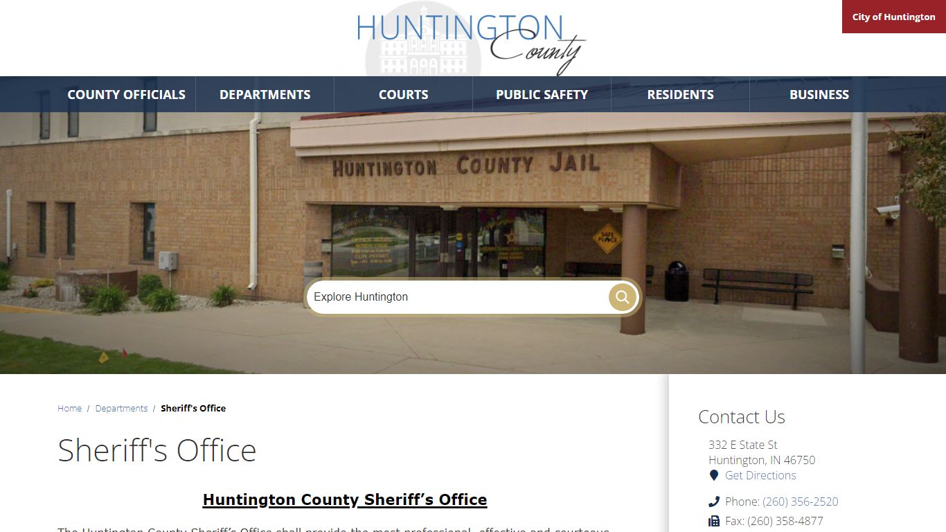 Sheriff's Office / Huntington County, Indiana