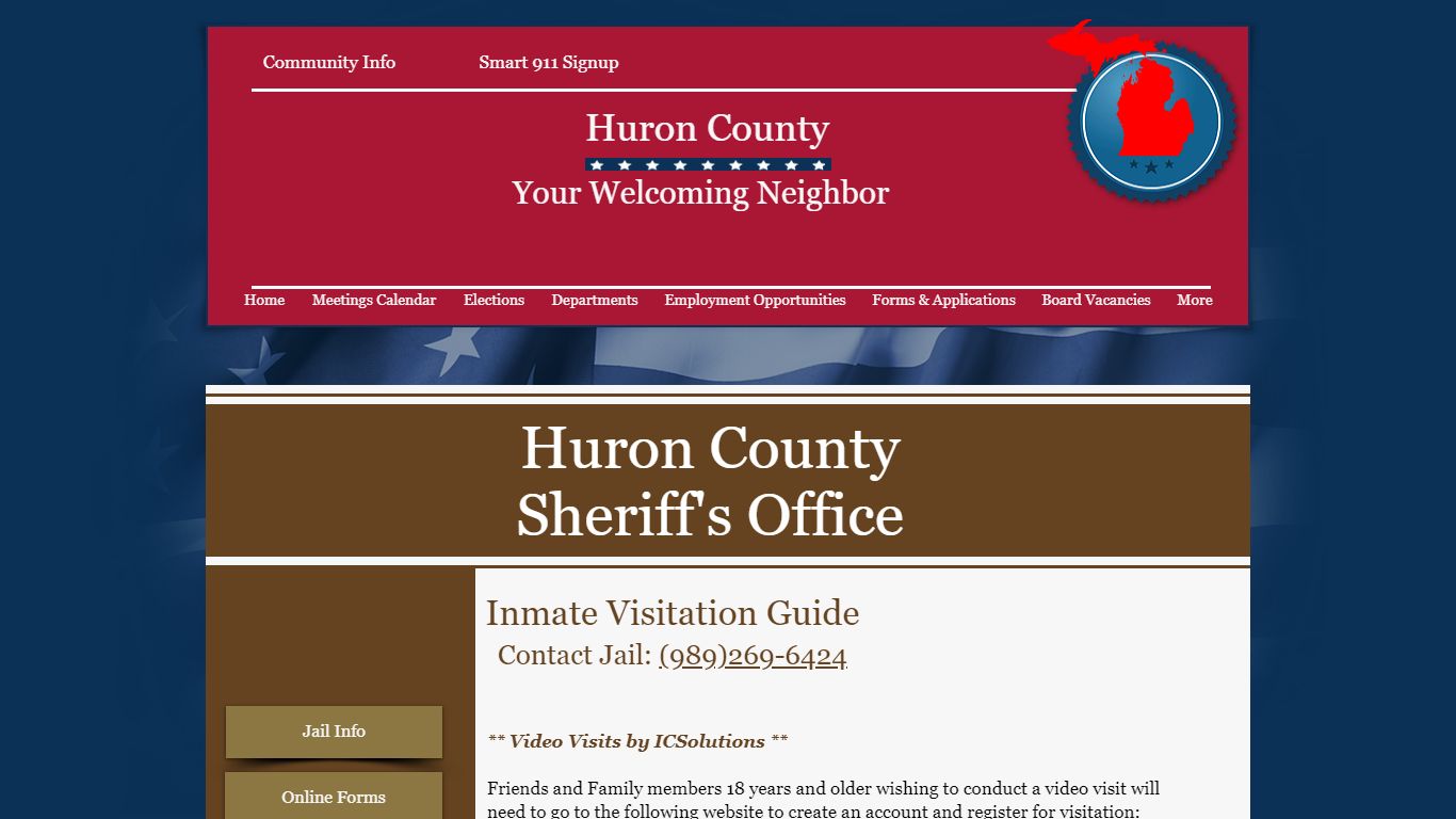 Jail Info | huroncounty