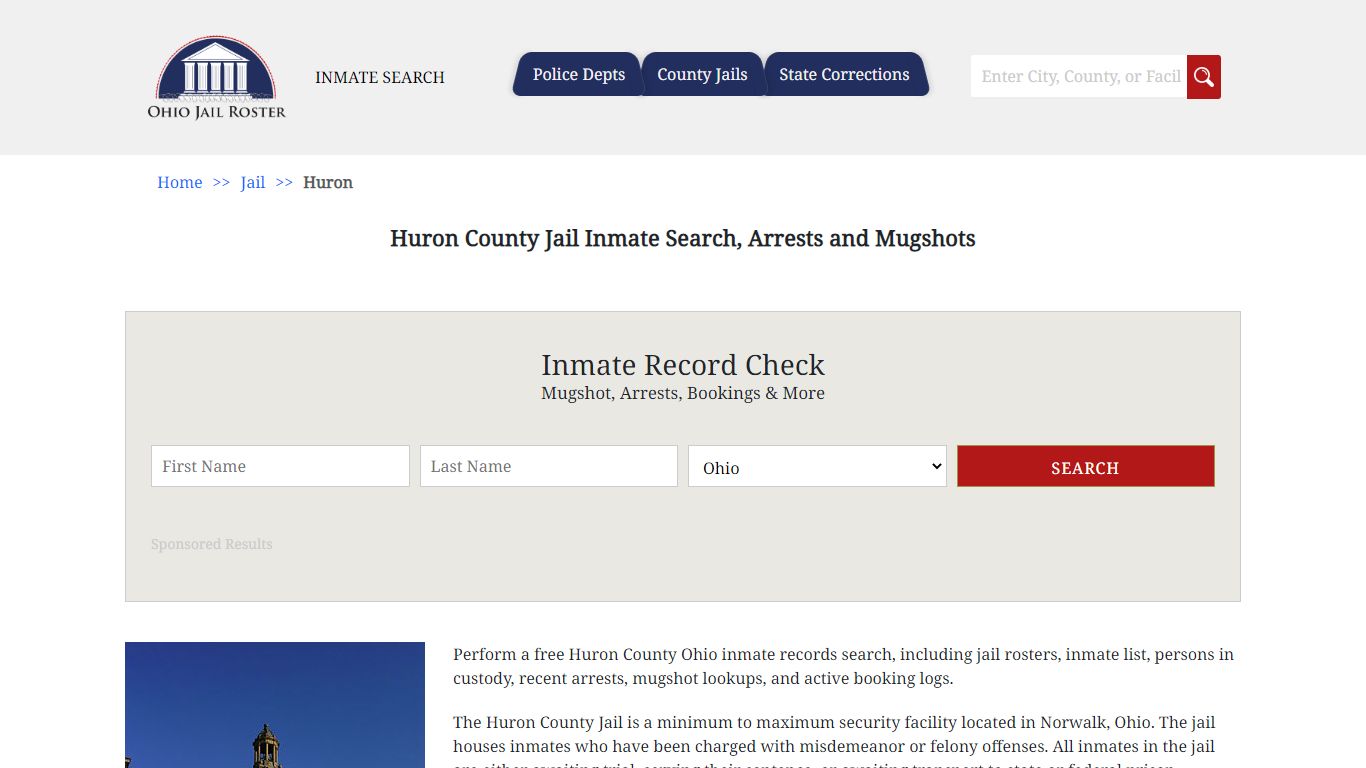 Huron County Jail Inmate Search, Arrests and Mugshots