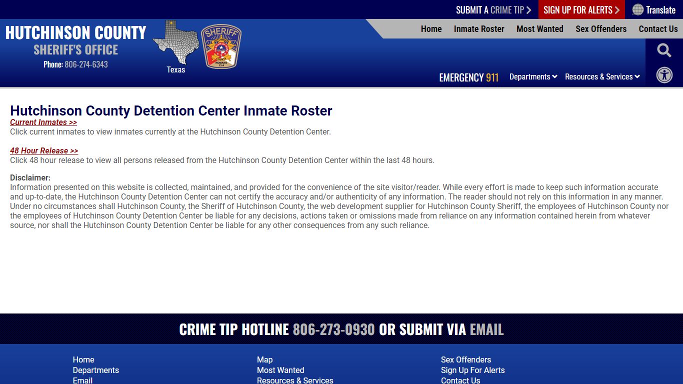 Roster Choose - Hutchinson County Sheriff TX