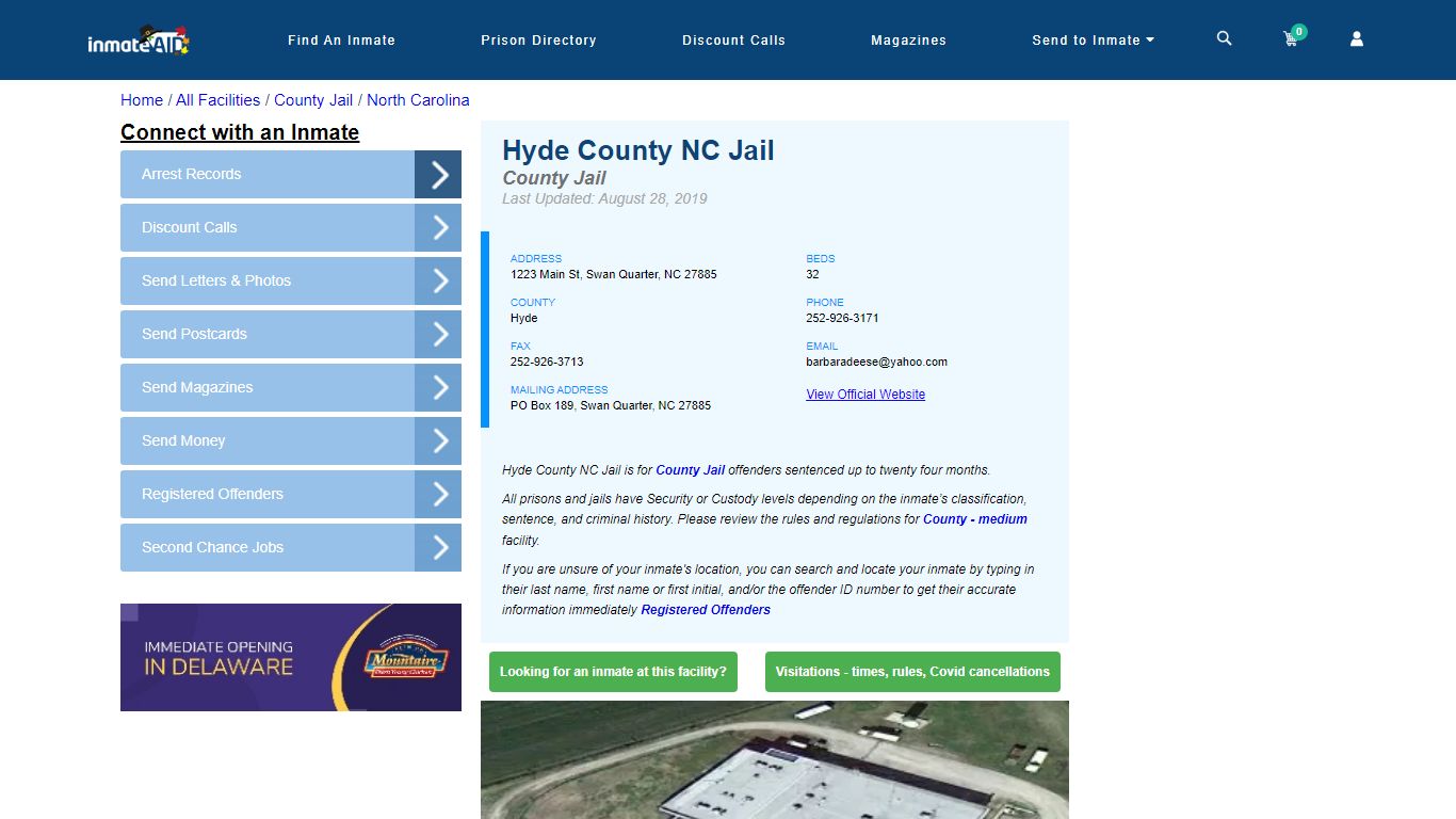 Hyde County NC Jail - Inmate Locator - Swan Quarter, NC