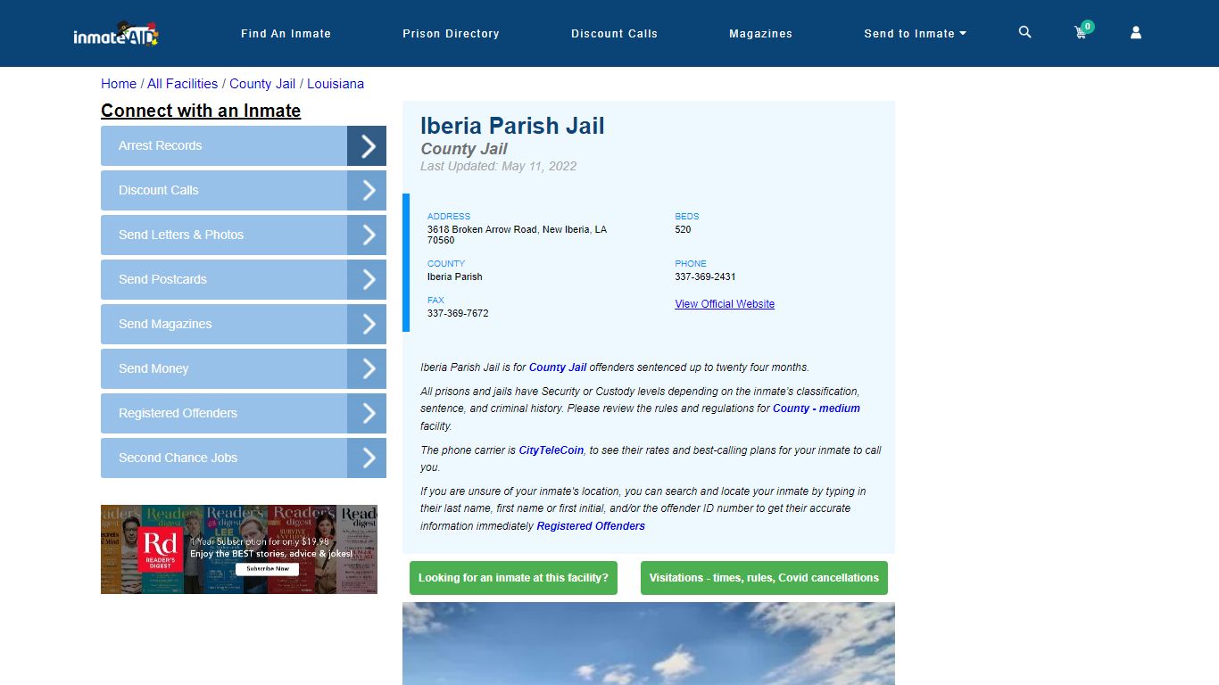 Iberia Parish Jail - Inmate Locator - New Iberia, LA