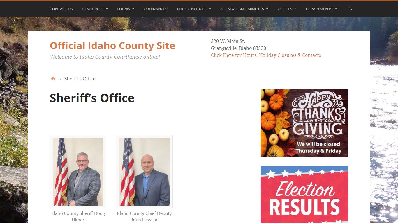 Sheriff’s Office – Official Idaho County Site