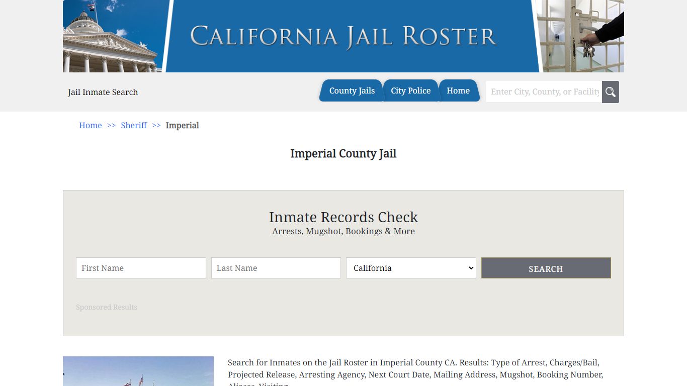 Imperial County Jail | Jail Roster Search