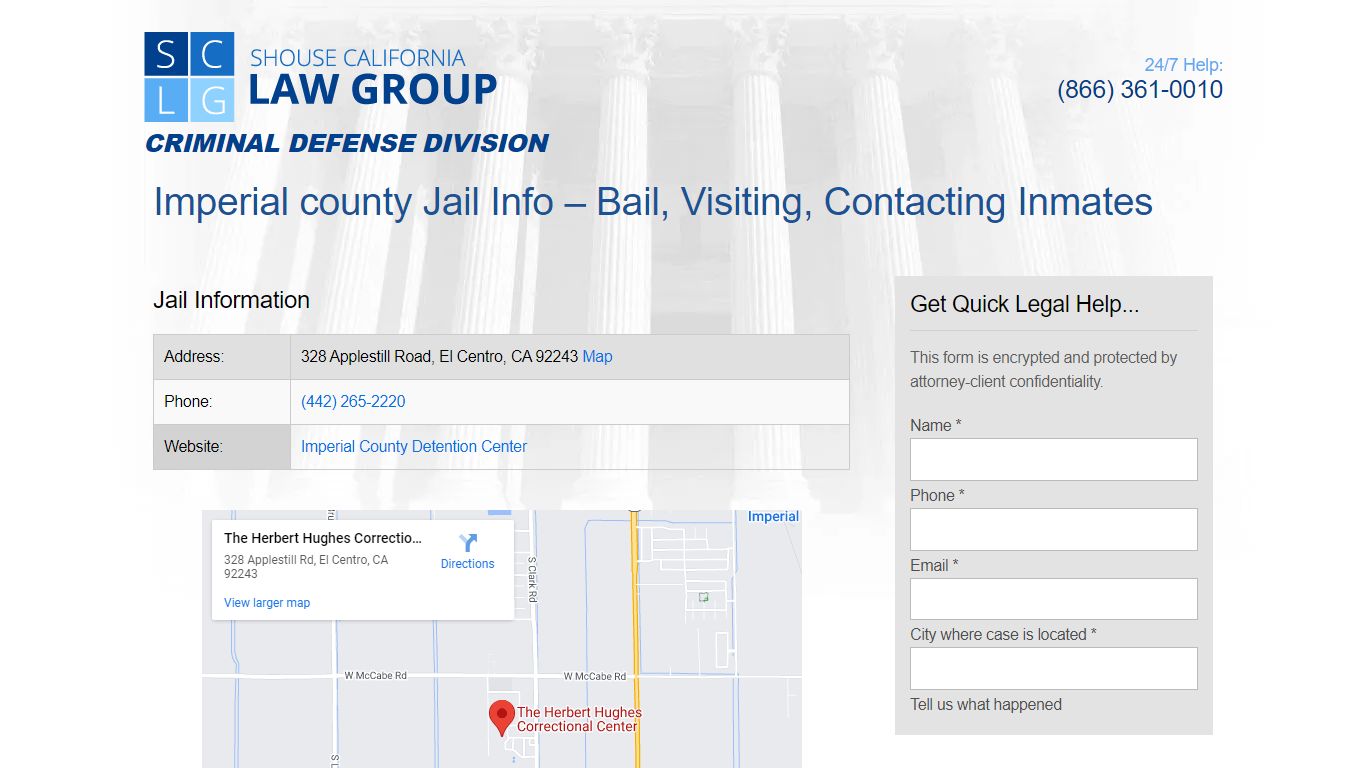 Imperial county Jail Info – Bail, Visiting, Contacting Inmates