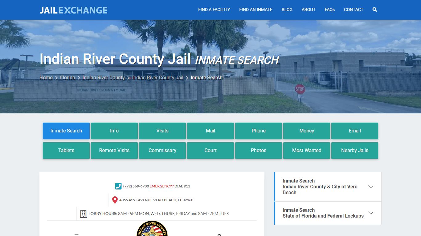 Inmate Search: Roster & Mugshots - Indian River County Jail, FL