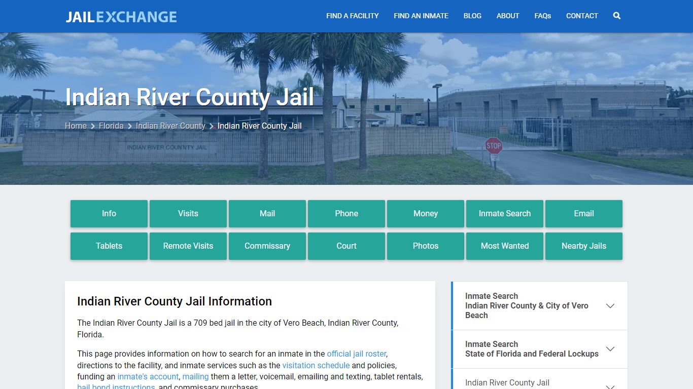 Indian River County Jail, FL Inmate Search, Information
