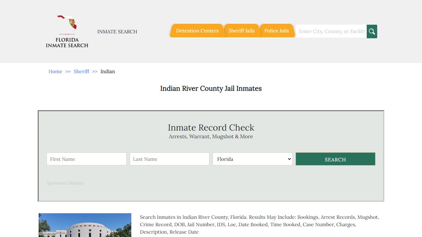 Indian River County Jail Inmates | Florida Inmate Search