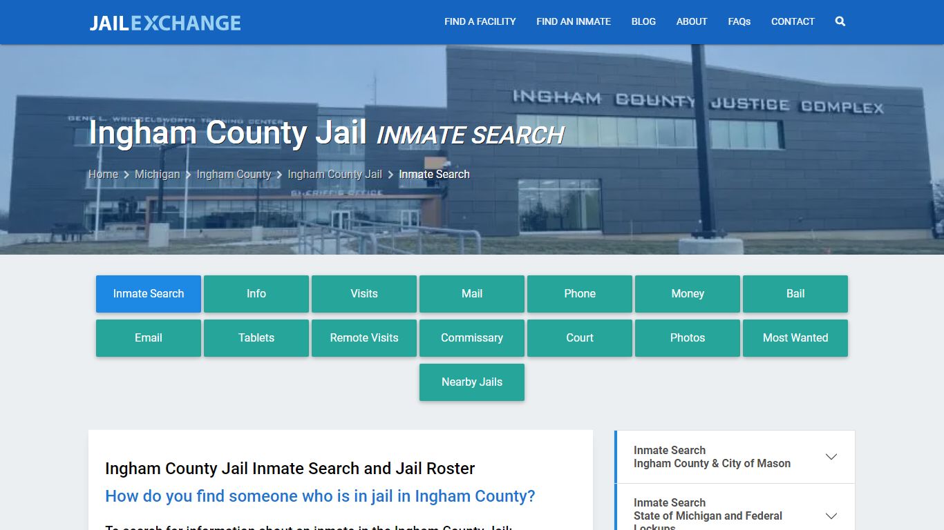 Inmate Search: Roster & Mugshots - Ingham County Jail, MI