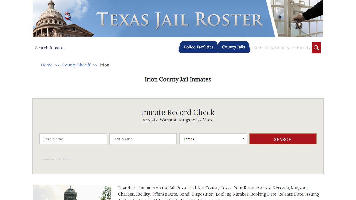 Irion County Jail Inmates | Jail Roster Search
