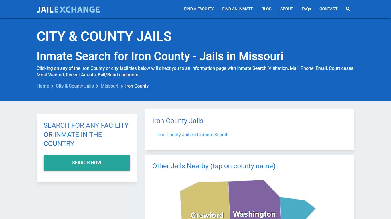 Inmate Search for Iron County | Jails in Missouri - Jail Exchange