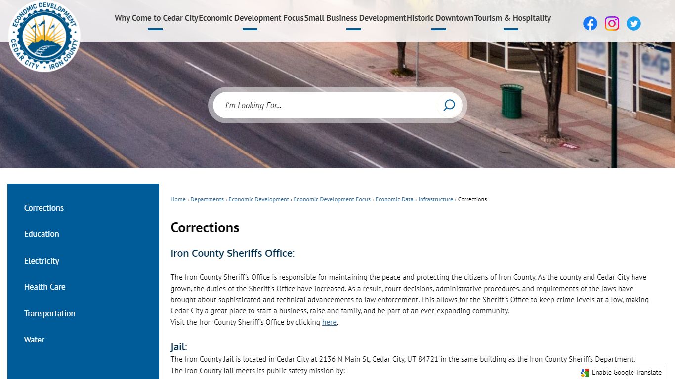 Corrections | Cedar City, UT - Official Website
