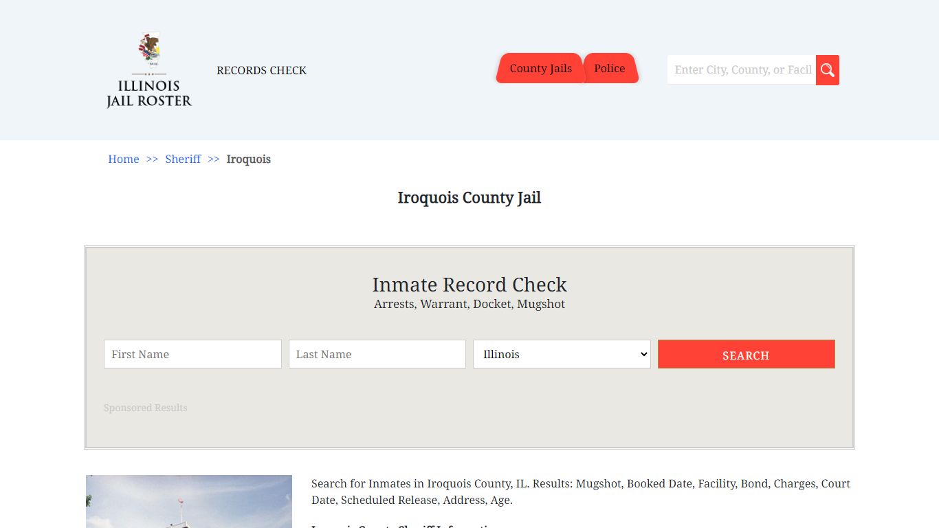 Iroquois County Jail | Jail Roster Search