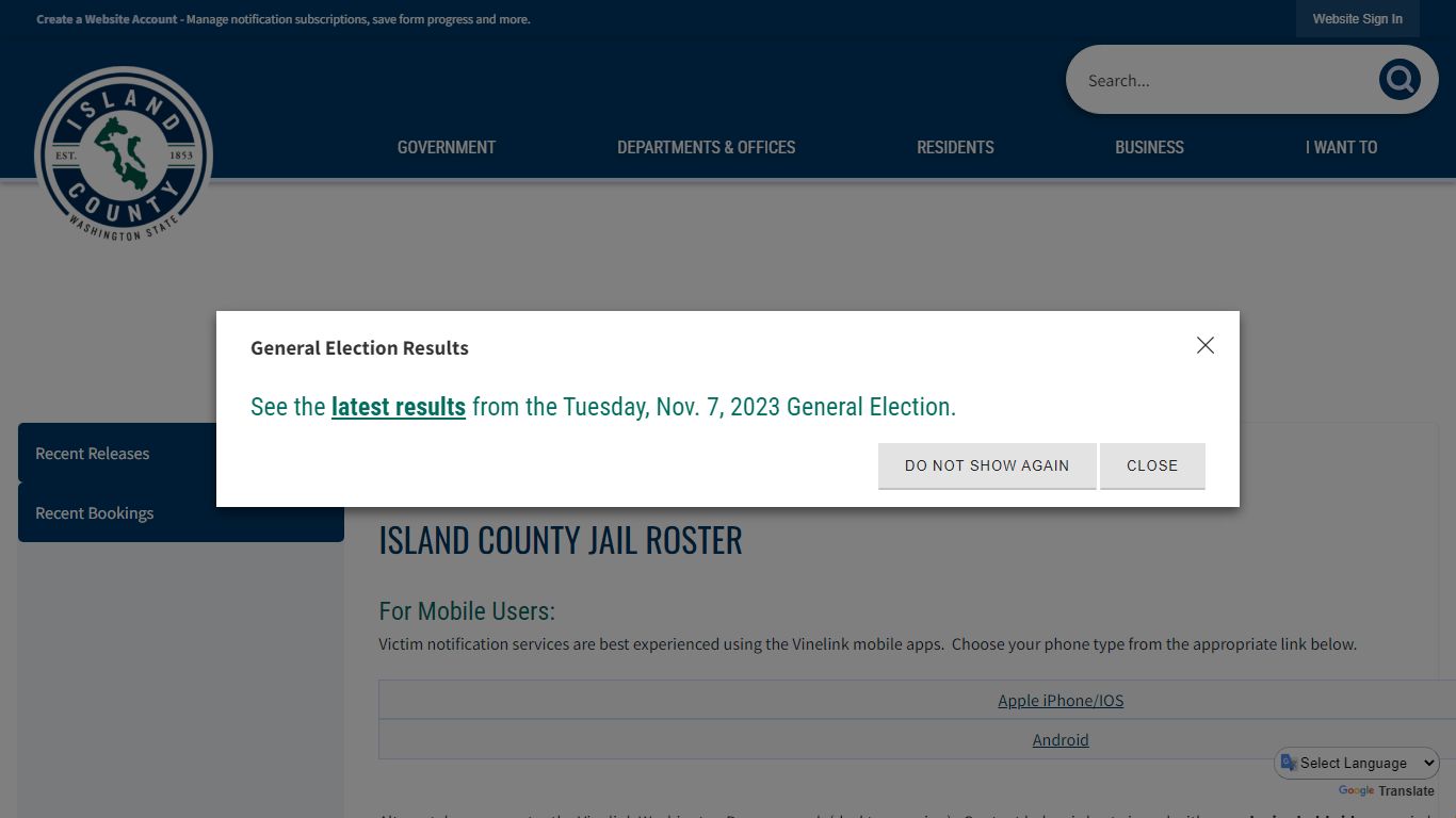 Island County Jail Roster | Island County, WA