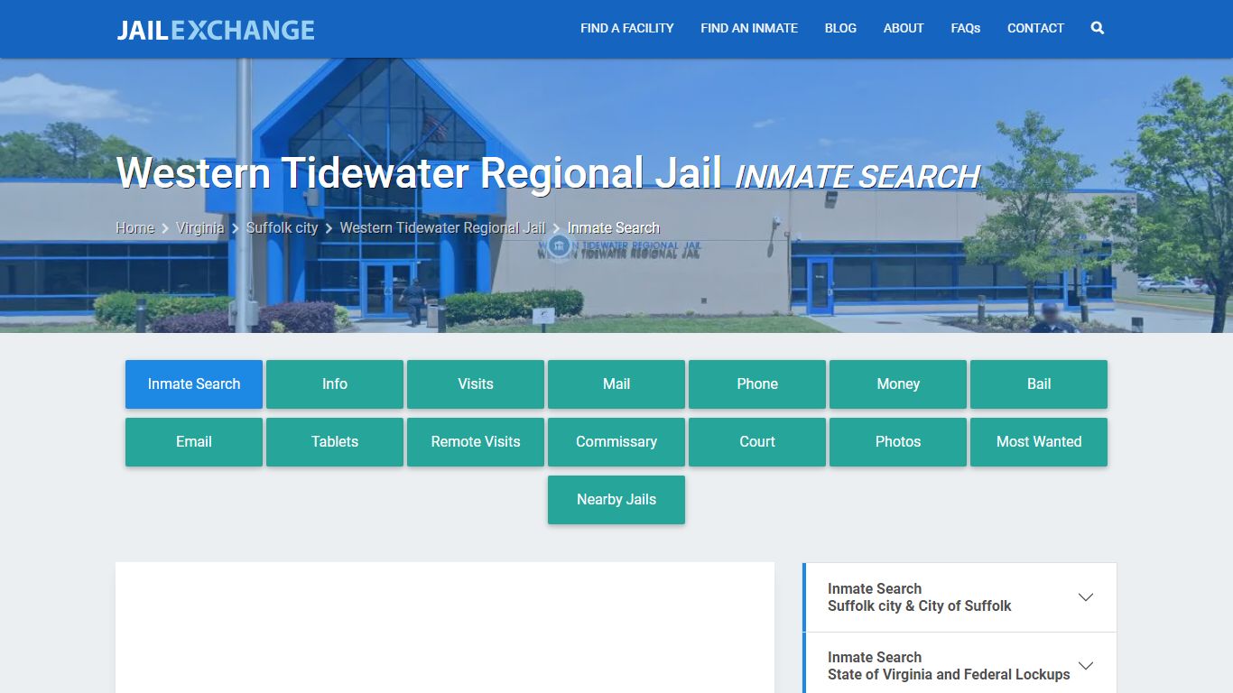 Western Tidewater Regional Jail Inmate Search - Jail Exchange