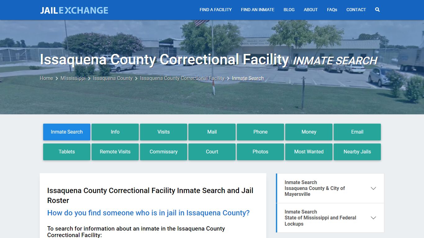 Issaquena County Correctional Facility Inmate Search - Jail Exchange