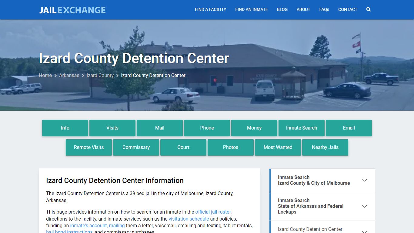 Izard County Detention Center, AR Inmate Search, Information