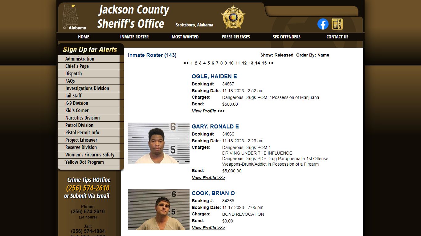 Inmate Roster - Jackson County Sheriff's Office