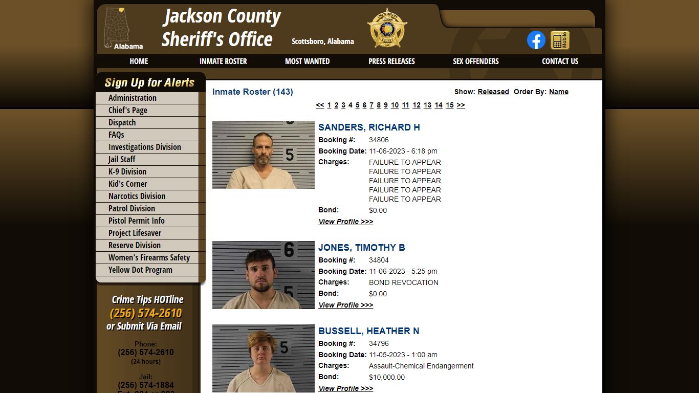 Inmate Roster - Jackson County Sheriff's Office