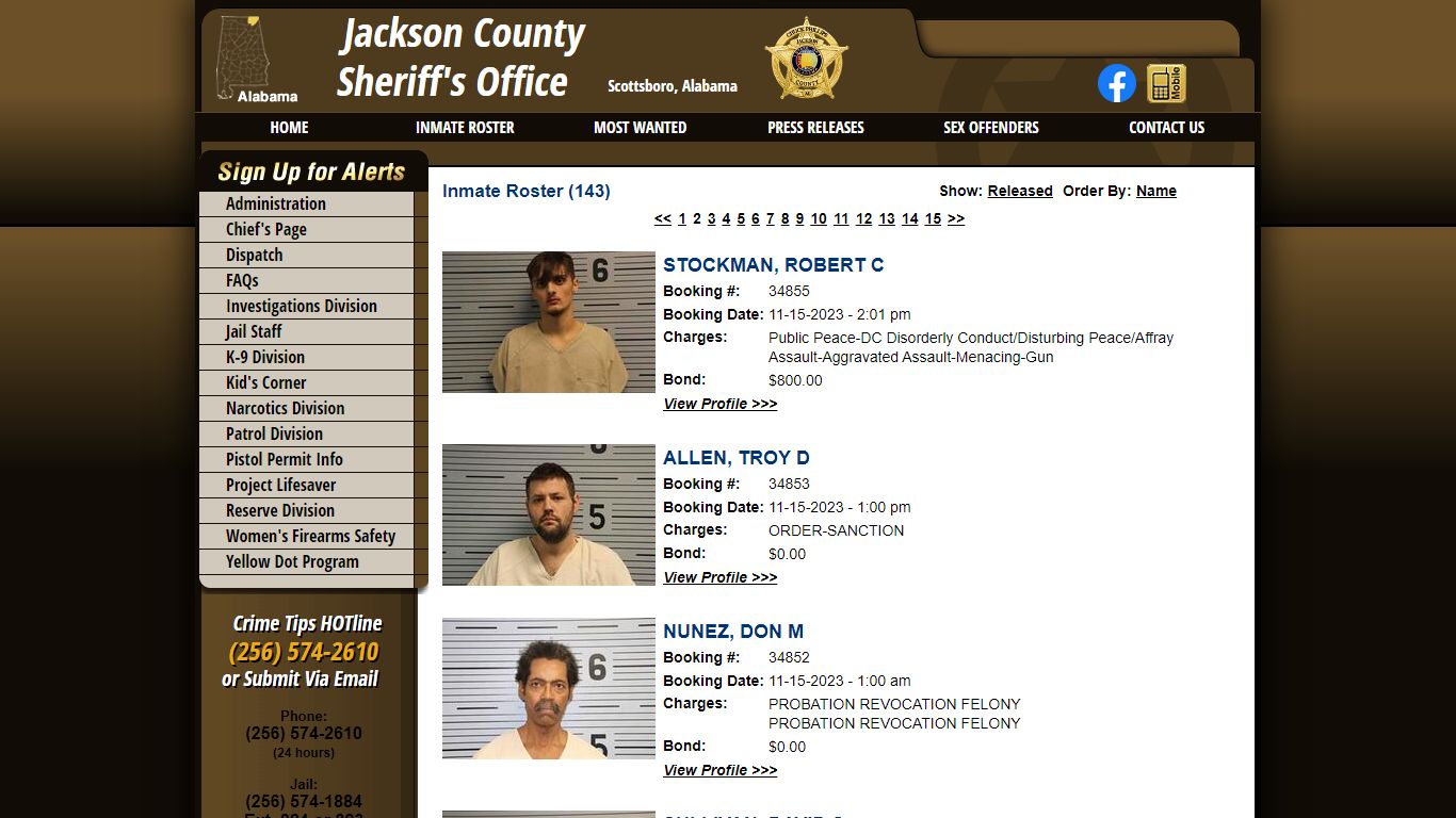 Inmate Roster - Jackson County Sheriff's Office