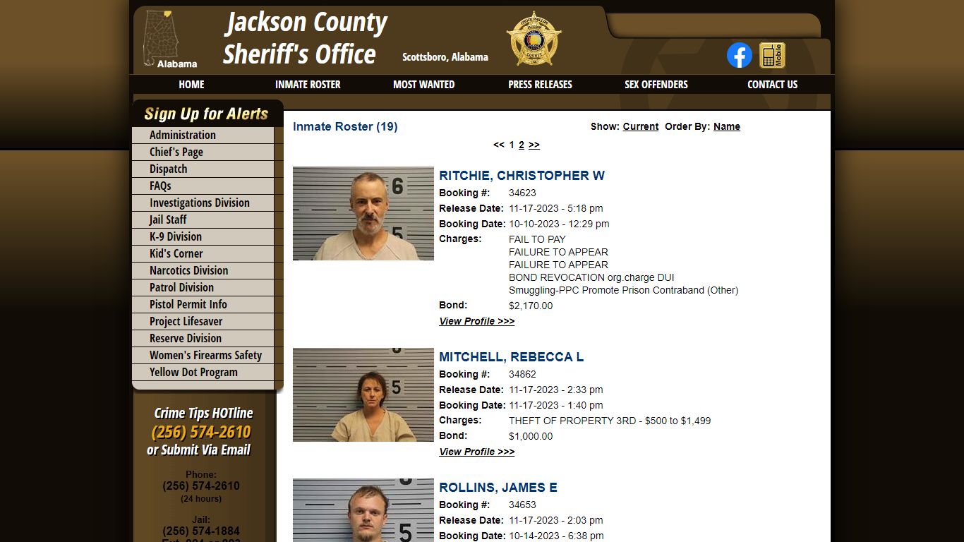 Inmate Roster - Jackson County Sheriff's Office